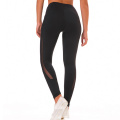 Malha lateral com acabamento na cintura alta esportiva malha leggings femininas super elástico de nylon à prova de agachamento meia-calça de ioga para exercícios
